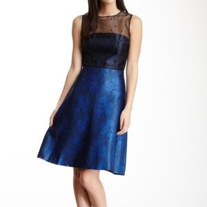 NWT Cynthia Steffe Blue Illusion Prom Formal Dress